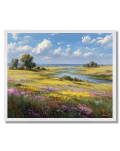 BLOOMING RIVER PLAINS - FRAMED