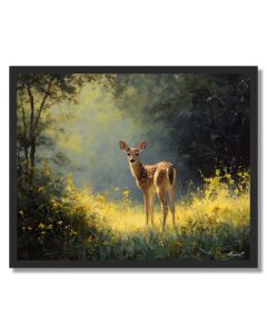 MORNING FAWN CLEARING - FRAMED
