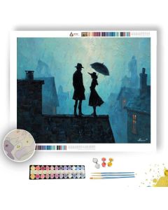RAINY ROOFTOP COMPANIONS - Paint by Numbers Full Kit