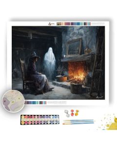 FIREPLACE SPIRIT VISIT - Paint by Numbers Full Kit