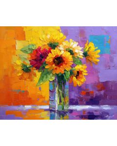 HAPPY FLOWERS - Paint by Numbers Full Kit