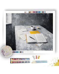 ORDERED COMPOSITION B&W - Paint by Numbers Full Kit