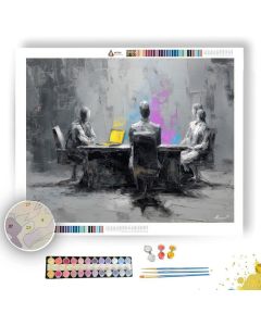 BALANCED EXCHANGE B&W - Paint by Numbers Full Kit
