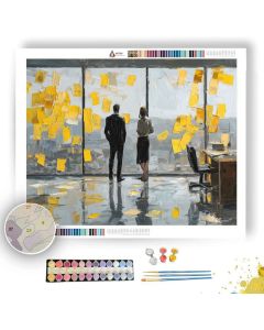 COLLABORATIVE AGENDA B&W - Paint by Numbers Full Kit