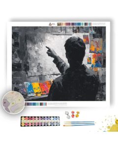 OPEN TASK B&W - Paint by Numbers Full Kit