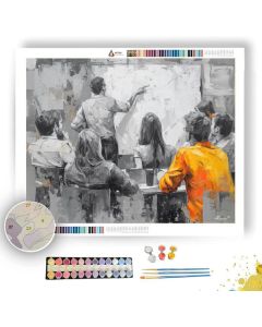 SHARED AGENDA B&W - Paint by Numbers Full Kit