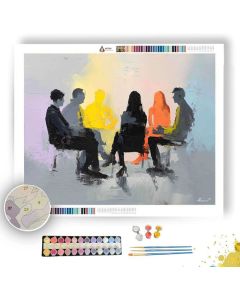 COLLABORATIVE SESSION B&W - Paint by Numbers Full Kit