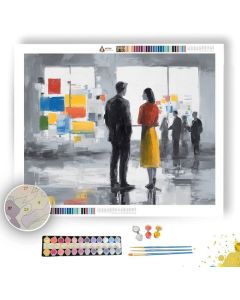 COLLABORATIVE PLAN B&W - Paint by Numbers Full Kit