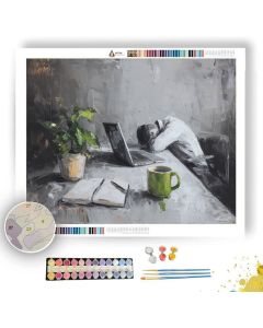 CALM TASK B&W - Paint by Numbers Full Kit