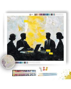 QUIET PLAN B&W - Paint by Numbers Full Kit