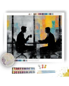 SHARED DESK B&W - Paint by Numbers Full Kit