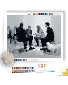 ACTIVE BRIEFING B&W - Paint by Numbers Full Kit