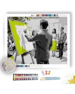 ENGAGED TASK B&W - Paint by Numbers Full Kit