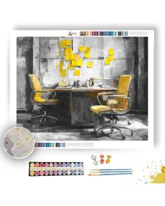 MODERN CONFERENCE B&W - Paint by Numbers Full Kit