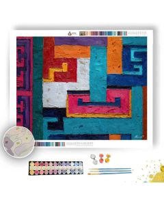 BRIGHT PATTERN - Paint by Numbers Full Kit