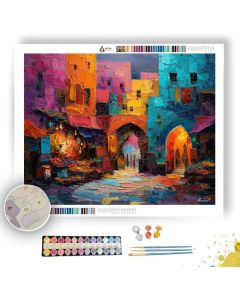 GLOWING TOWN - Paint by Numbers Full Kit