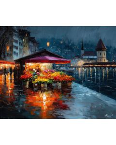 LUCERNE FLOWER STALL AT