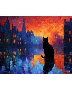 COLMAR WINDOW CAT SILHOUETTE