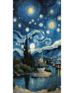 Celestial Dreams: A Fusion of Van Gogh and Dalí