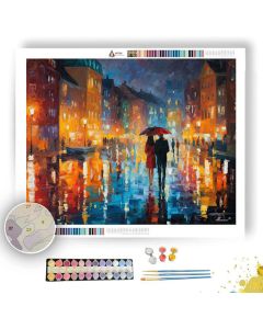 COPENHAGEN UMBRELLA COUPLE AFTER - Paint by Numbers Full Kit