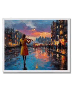 AMSTERDAM VIOLINIST IN SUBWAY - FRAMED