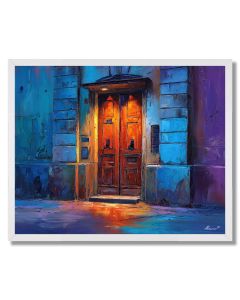BUDAPEST OLD WOODEN DOOR - FRAMED