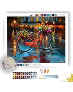 PARIS VINTAGE BICYCLE FLOWERS - Paint by Numbers Full Kit