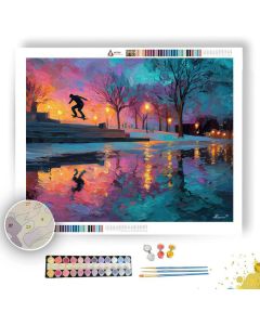 TORONTO SKATEBOARDER IN PARK - Paint by Numbers Full Kit