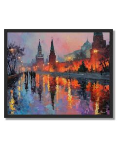 MOSCOW CASTLE ON HILL - FRAMED