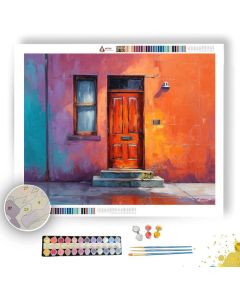 AUCKLAND OLD WOODEN DOOR - Paint by Numbers Full Kit
