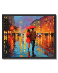 BERLIN COUPLE SHARING UMBRELLA - FRAMED