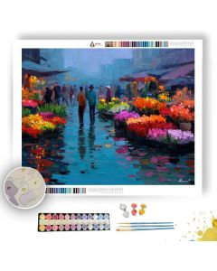 SAIGON FLOATING FLOWER MARKET - Paint by Numbers Full Kit