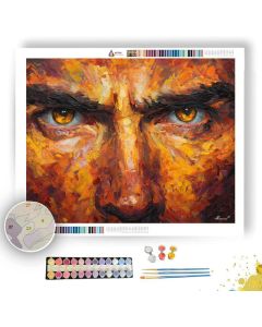 AMBER FIRELIGHT FOCUS - Paint by Numbers Full Kit