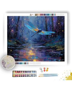 BLUE FLASH ABOVE RIVERBEND - Paint by Numbers Full Kit