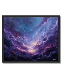 PURPLE NEBULA BLOOM - FRAMED