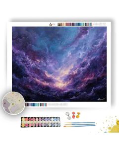 PURPLE NEBULA BLOOM - Paint by Numbers Full Kit
