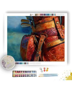 CADDIE BAG CLOSEUP - Paint by Numbers Full Kit