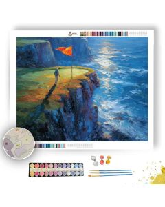 FLAG ON WINDY CLIFF - Paint by Numbers Full Kit