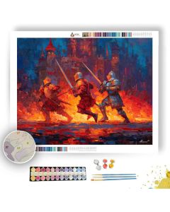 FIRELIGHT FORTRESS CLASH - Paint by Numbers Full Kit
