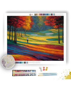 AUTUMN FAIRWAY RIBBONS - Paint by Numbers Full Kit