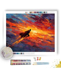 MIDAIR BUILD IN GOLDEN LIGHT - Paint by Numbers Full Kit