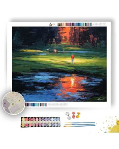 PUTT UNDER LANTERN LIGHT - Paint by Numbers Full Kit