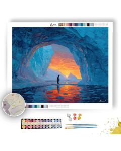 GLACIER CAVE GLOW - Paint by Numbers Full Kit
