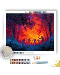 STORMLIT FOREST AMBUSH - Paint by Numbers Full Kit