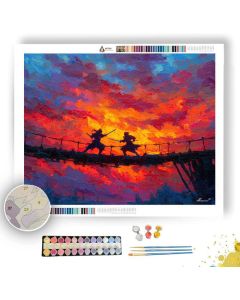 SKYBRIDGE DUEL AT DUSK - Paint by Numbers Full Kit
