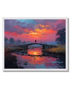 BRIDGE OVER FAIRWAY STREAM - FRAMED