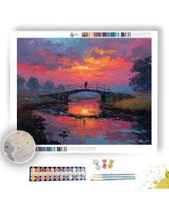 BRIDGE OVER FAIRWAY STREAM - Paint by Numbers Full Kit