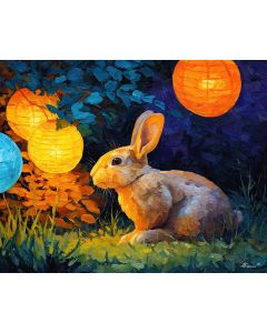 BUNNY UNDER PAPER LANTERNS