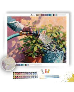 GARDEN HOSE WATERING - Paint by Numbers Full Kit