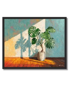 SUNLIT MONSTERA STUDIO - FRAMED